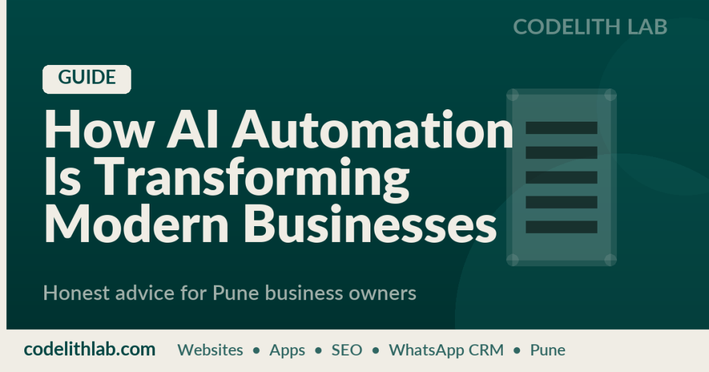 How AI Automation Is Transforming Modern Businesses