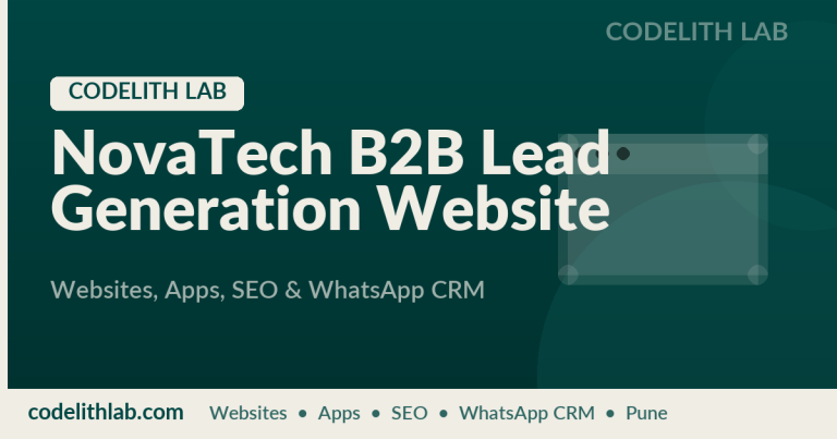 NovaTech B2B Lead Generation Website