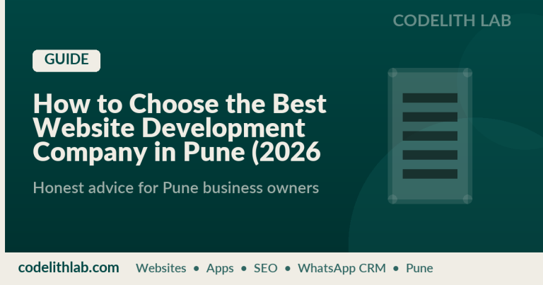 How to Choose the Best Website Development Company in Pune (2026 Checklist)
