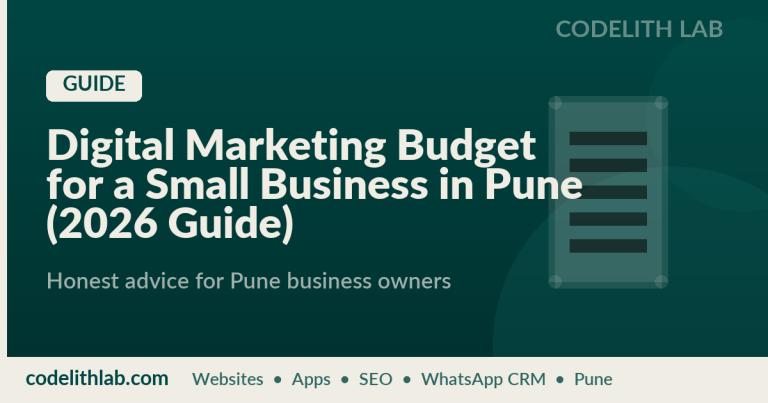 Digital Marketing Budget for a Small Business in Pune (2026 Guide)