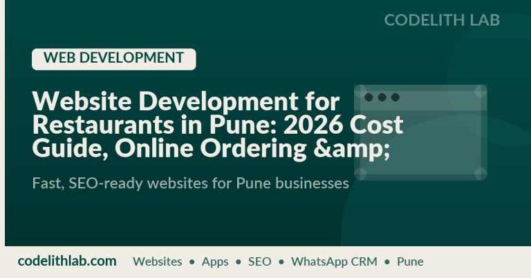 Website Development for Restaurants in Pune: 2026 Cost Guide, Online Ordering & How to Cut Your Zomato Bill
