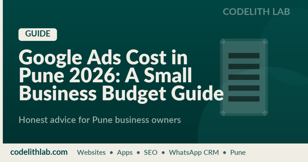 Google Ads Cost in Pune 2026: A Small Business Budget Guide
